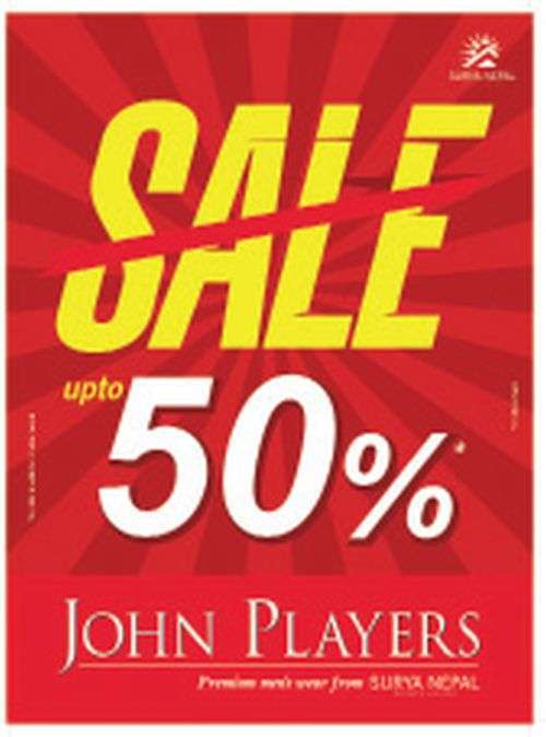 50 % off on John Players
