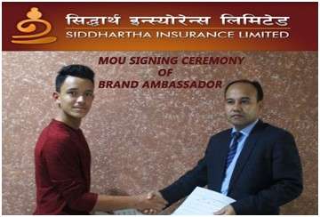Siddhartha Insurance Announces Bajracharya As Brand Ambassador
