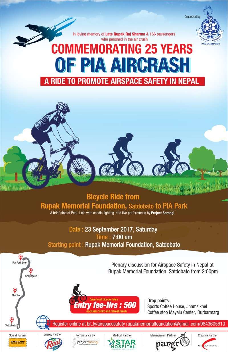Call for Air Safety, Tribute Ride in Memory of the Victims of PIA Air Crash