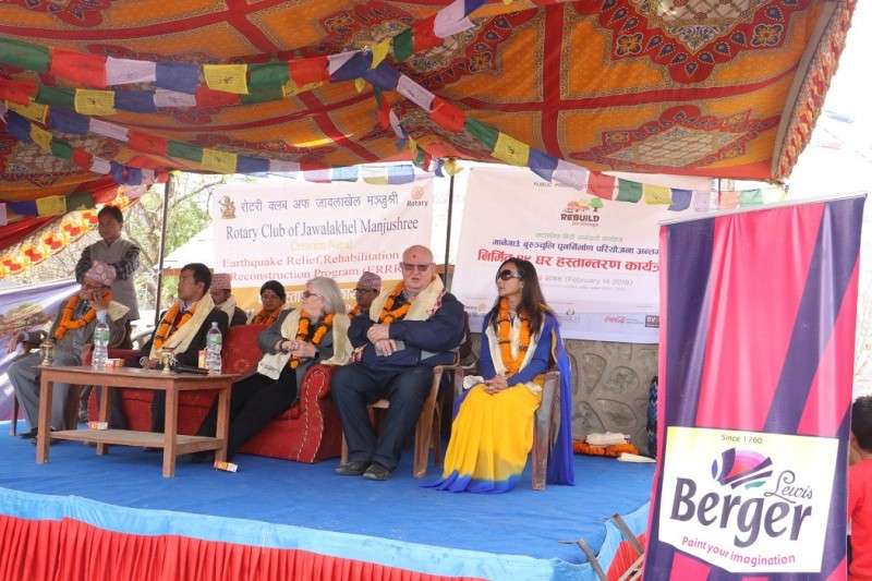 Berger Supports Rotary Club in quake Rebuilding Process