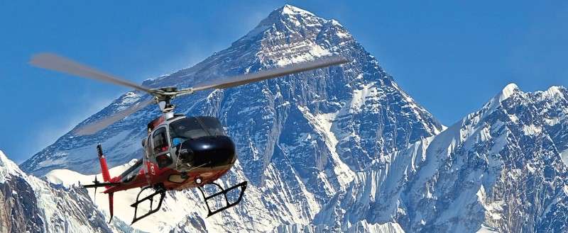 Simrik Air Helicopters Searching for Missing Bulgarian Climber