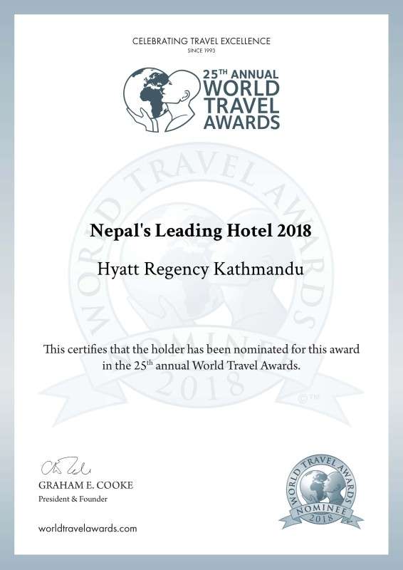 Hyatt Regency Hotel Nominated for World Travel Awards