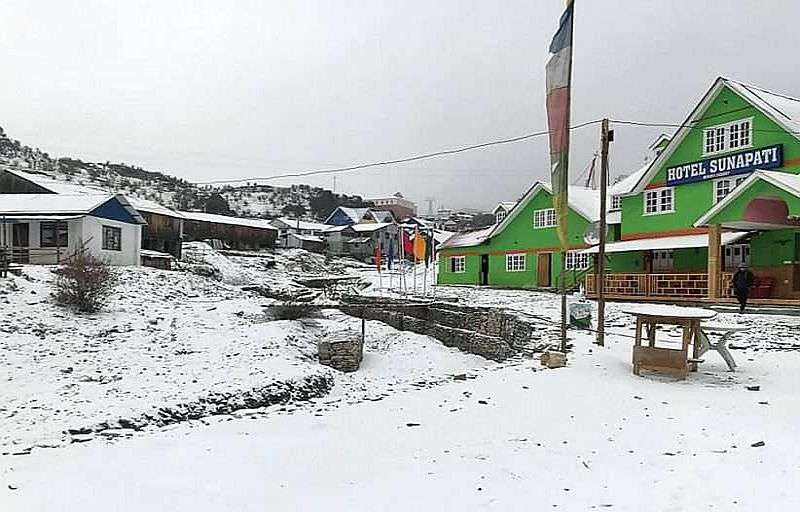 Snowfall Affects Life in Dolakha