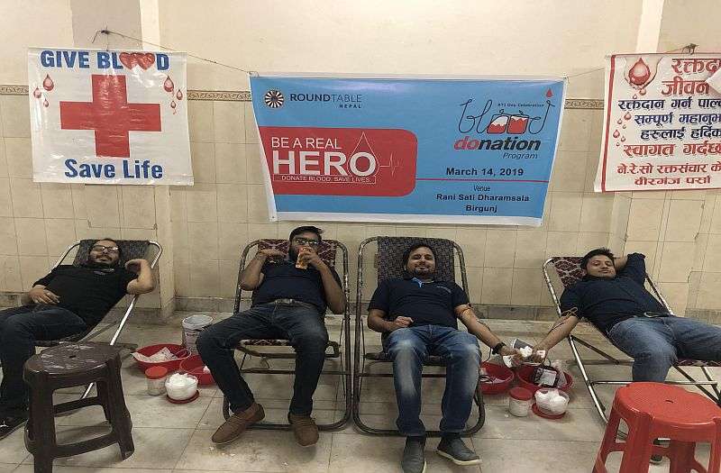 Round Table Nepal collects 1054 pints of blood