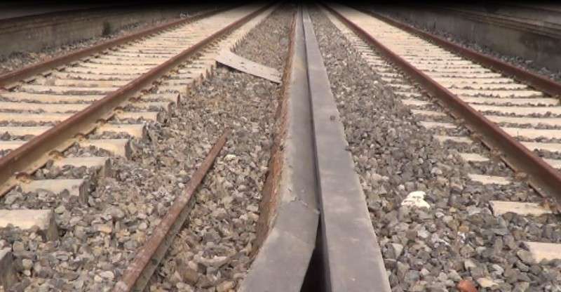Rain, Hailstones Damage a Section of Railway Track