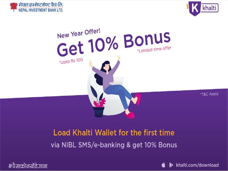 Khalti’s 10 Percent Bonus Offer for NIBL Customers