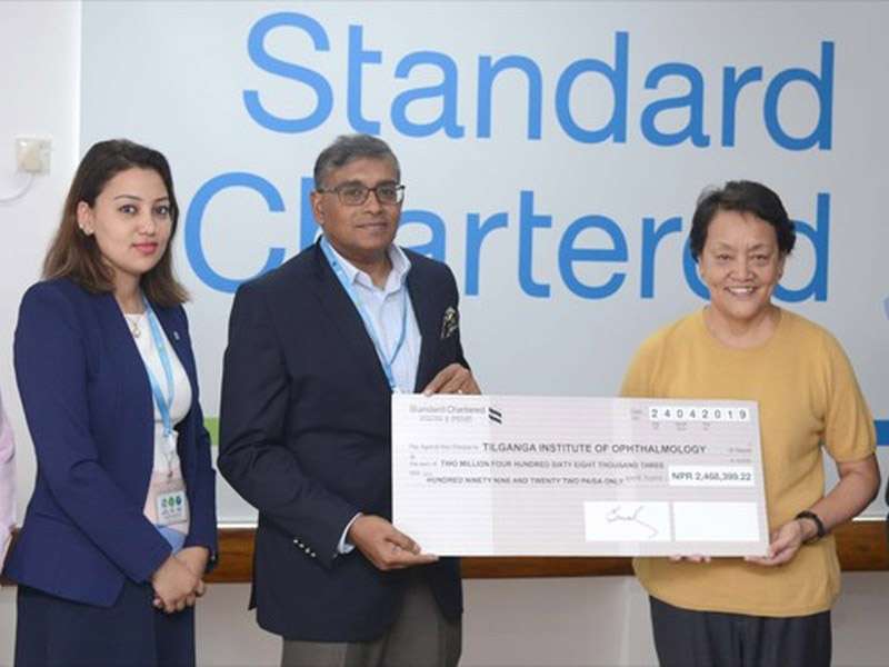 Standard Chartered Bank supports Tilganga Institute of Ophthalmology