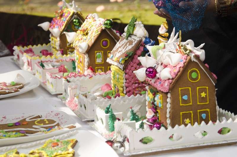 Gingerbread houses prepared by the staff and guests of Hotel Yak and Yeti being displayed on Friday. The hotel prepared the gingerbread house targeting the upcoming Christmas, giving continuity to the 200-year-old tradition that started in Germany. Photo: Sagar Basnet/Aarthik Abhiyan 