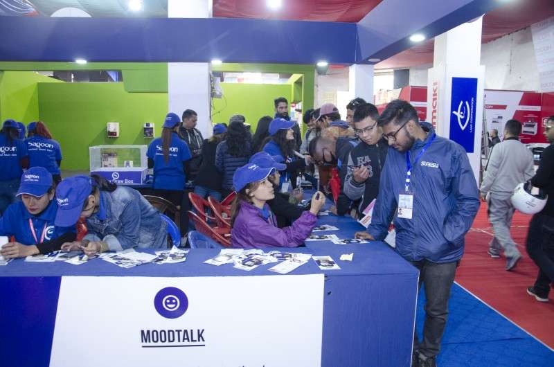 People visiting stalls set up at Bhrikuti Mandap during the CAN Infotech which began on Thursday. The exhibition will continue till Tuesday. Photo: Sagar Basnet/NBA