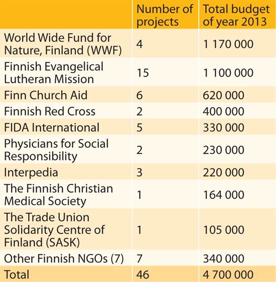 Finnish NGos' Projects