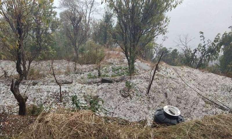 Farmers of Myagdi fed up with Repeated Hailstones