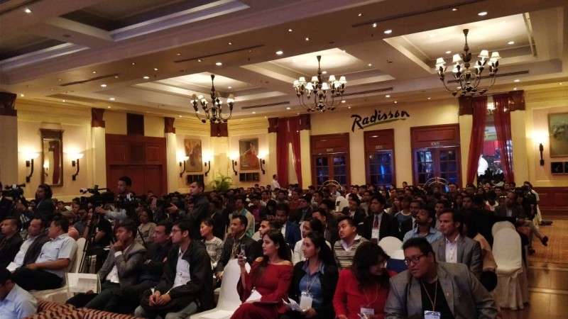 This handout photo shows participants of the International Entrepreneurship Conclave – Connect-IN organised in Kathmandu on March 24. The conclave was organised by the Indian Embassy in association with Clock b Business Innovations. 