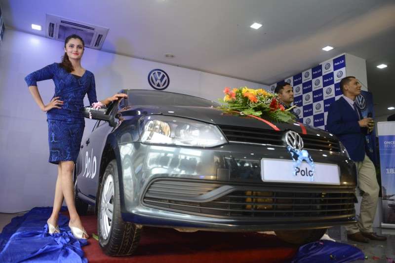 A new model of Volkswagen Polo 1.0 unveiled by Pooja International, the authorised distributor of the brand in Nepal, amid a function in the capital on Sunday. Photo: Ravi Maharjan/NBA